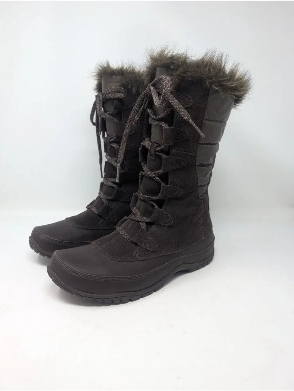 The North Face Boots 8 Brown Nuptse Purna Faux Fur